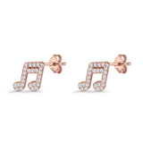 Musical Note Stud Earrings