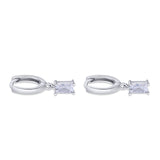 Emerald Cut Hoop Earring