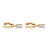 Emerald Cut Hoop Earring