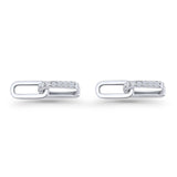 Paperclip Dangle Drop Hoop Earring