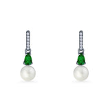 Drop Dangle CZ Stud Earrings