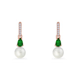 Drop Dangle CZ Stud Earrings