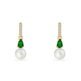 Drop Dangle CZ Stud Earrings