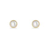 Freshwater Pearl 4.5mm Solitaire Small Stud Earrings 925 Sterling Silver
