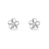 Flower Stud Earrings Cubic Zirconia 7.9mm 925 Sterling Silver