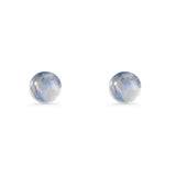 Round 7mm Lab Created Opal Solitaire Stud Earring 925 Sterling Silver