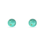 Round 7mm Lab Created Opal Solitaire Stud Earring 925 Sterling Silver