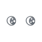 Moon & Star Stud Earrings