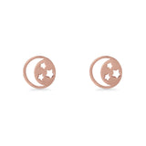 Moon & Star Stud Earrings
