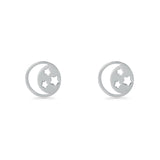 Moon & Star Stud Earrings