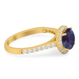 Art Deco Round Natural Stone Ring