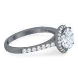 Art Deco Round Natural Stone Ring