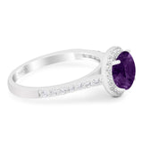 Art Deco Round Natural Stone Ring