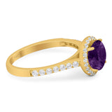 Art Deco Round Natural Stone Ring