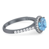 Art Deco Round Natural Stone Ring