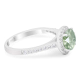 Art Deco Round Natural Stone Ring