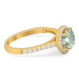 Art Deco Round Natural Stone Ring