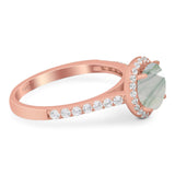 Art Deco Round Natural Stone Ring