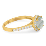 Art Deco Round Natural Stone Ring