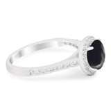 Art Deco Round Natural Stone Ring