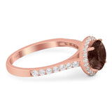 Art Deco Round Natural Stone Ring