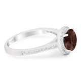 Art Deco Round Natural Stone Ring