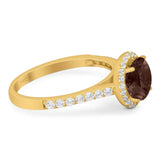 Art Deco Round Natural Stone Ring