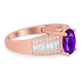 Art Deco Oval Natural Stone Cocktail Ring