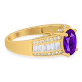 Art Deco Oval Natural Stone Cocktail Ring