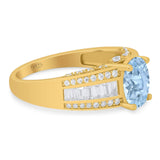 Art Deco Oval Natural Stone Cocktail Ring