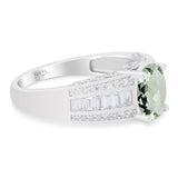 Art Deco Oval Natural Stone Cocktail Ring