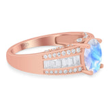 Art Deco Oval Natural Stone Cocktail Ring