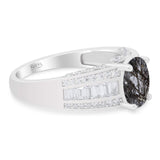 Art Deco Oval Natural Stone Cocktail Ring