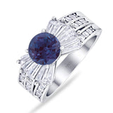 Art Deco Round Natural Stone Cocktail Ring