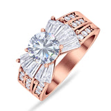 Art Deco Round Natural Stone Cocktail Ring