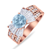 Art Deco Round Natural Stone Cocktail Ring