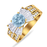 Art Deco Round Natural Stone Cocktail Ring