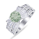 Art Deco Round Natural Stone Cocktail Ring