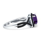 Art Deco Cushion Cut Halo Infinity Twist Ring