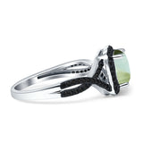 Art Deco Cushion Cut Halo Infinity Twist Ring