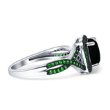 Art Deco Cushion Cut Halo Infinity Twist Ring