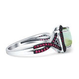 Art Deco Cushion Cut Halo Infinity Twist Ring