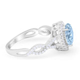 Art Deco Oval Natural Stone Twisted Ring