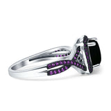 Art Deco Cushion Cut Halo Infinity Twist Ring