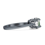Three Stone Round Hidden Halo Trellis Ring