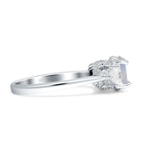 Three Stone Round Hidden Halo Trellis Ring