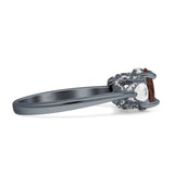 Three Stone Round Hidden Halo Trellis Ring