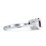 Three Stone Round Hidden Halo Trellis Ring