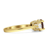 Three Stone Round Hidden Halo Trellis Ring