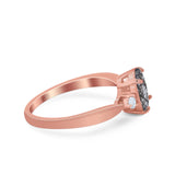 Three Stone Oval Ring